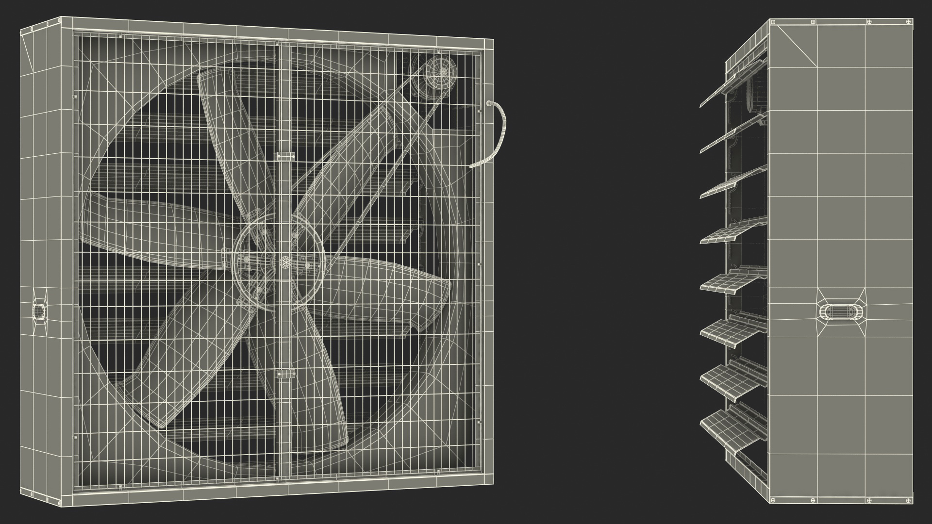 Cooling Exhaust Fan Vent Open 3D model