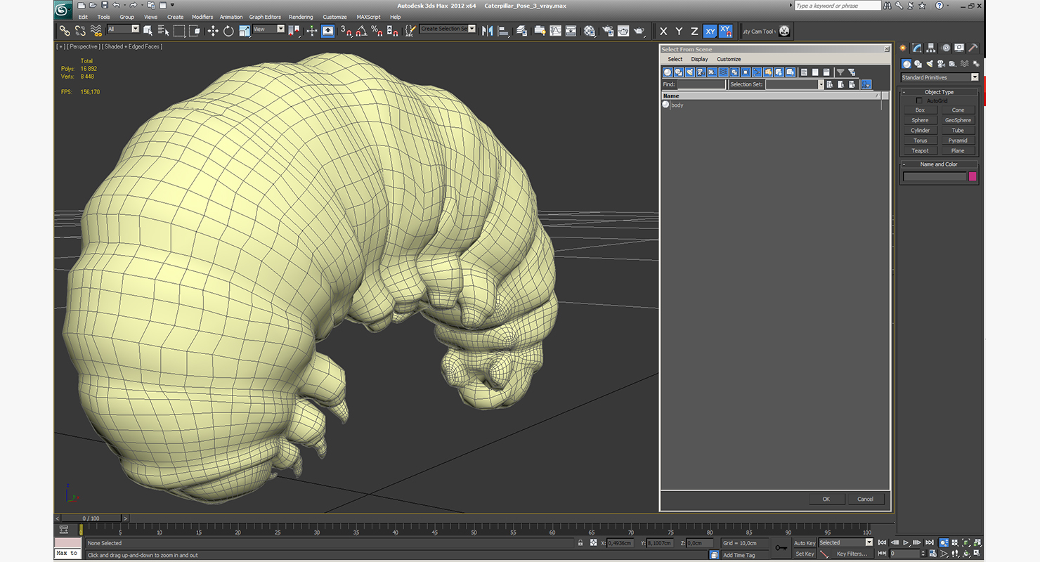 3D Caterpillar Pose 3 model