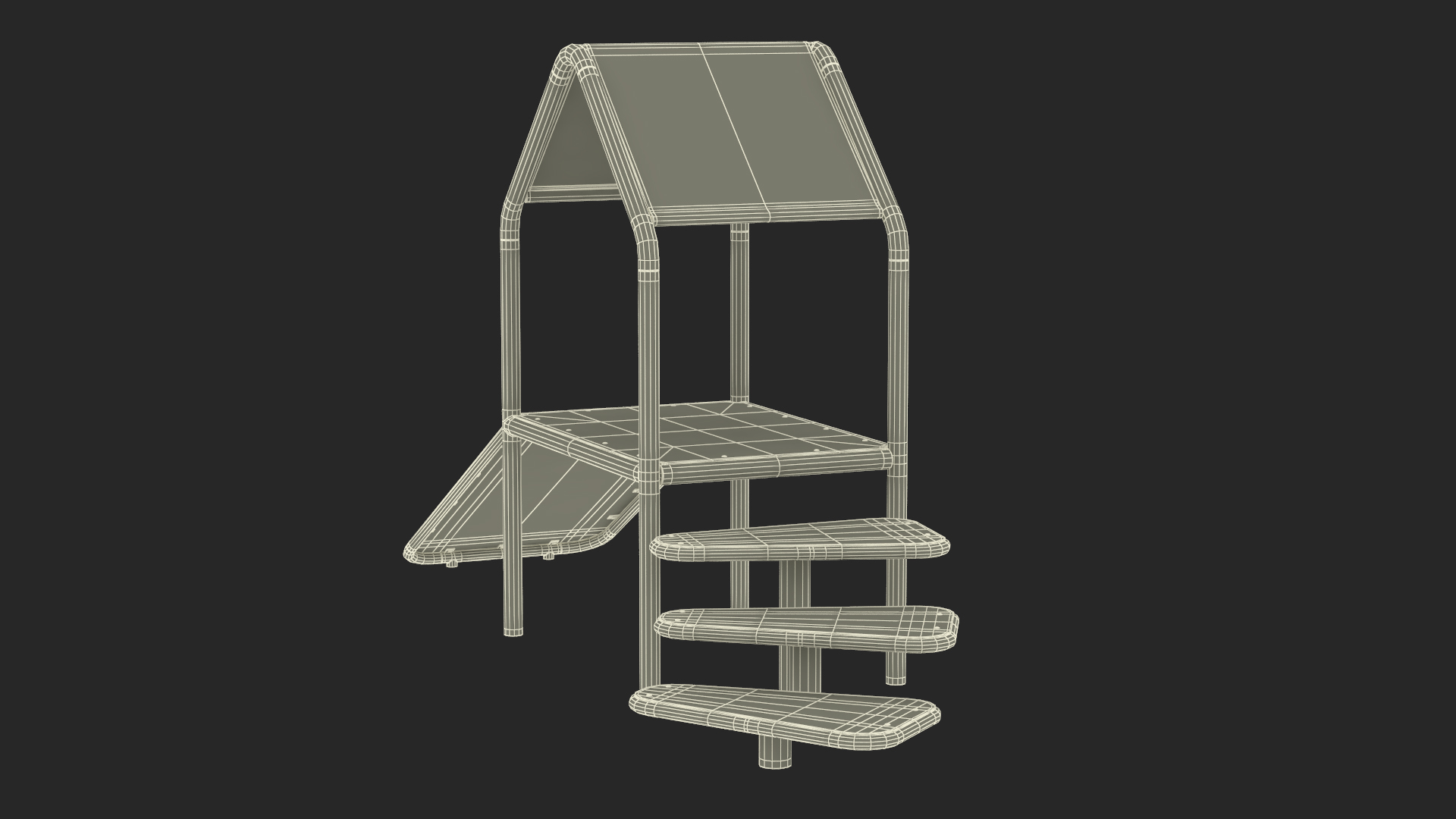 3D model Canine Condo for Dog Park Blue