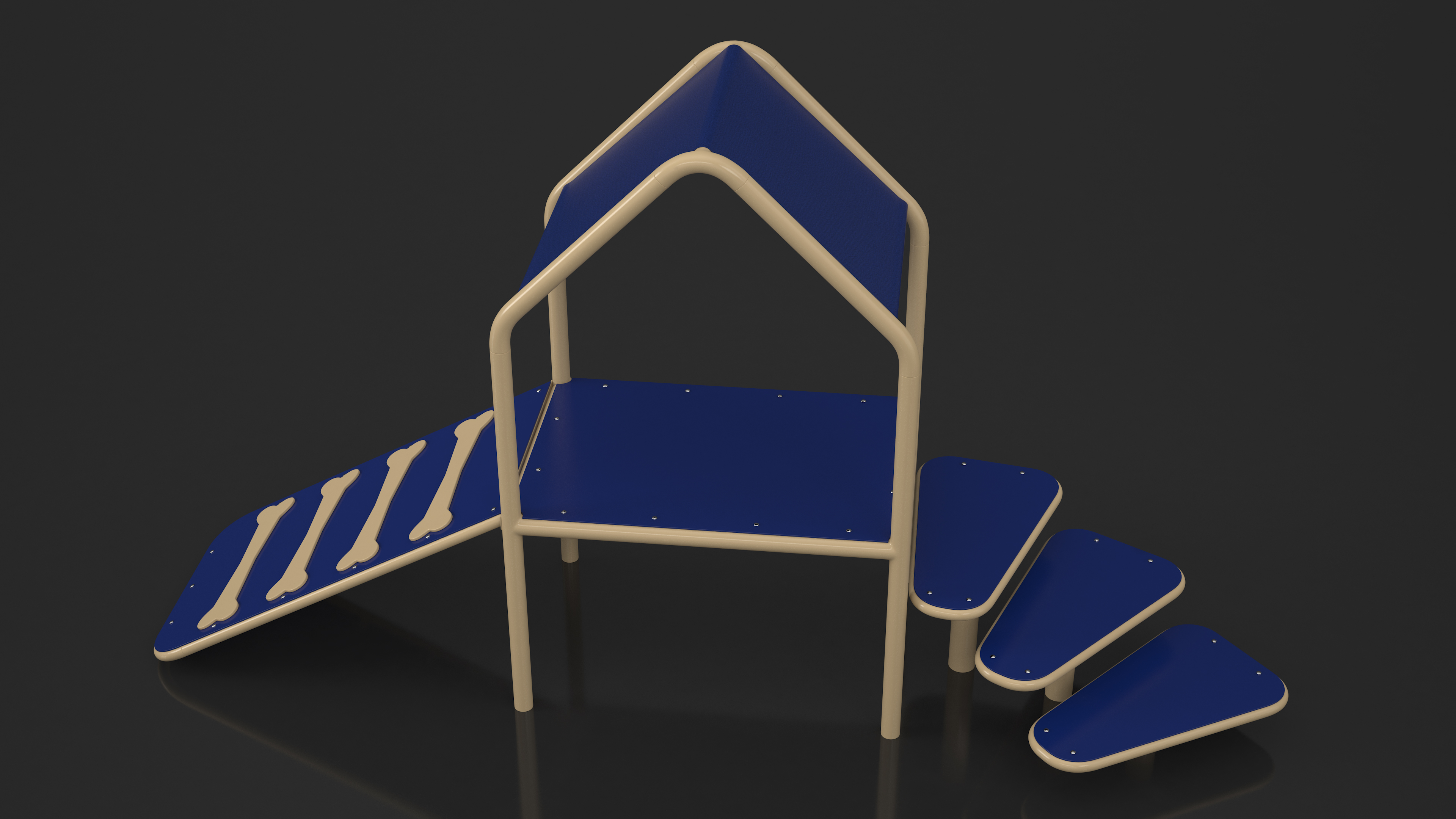 3D model Canine Condo for Dog Park Blue