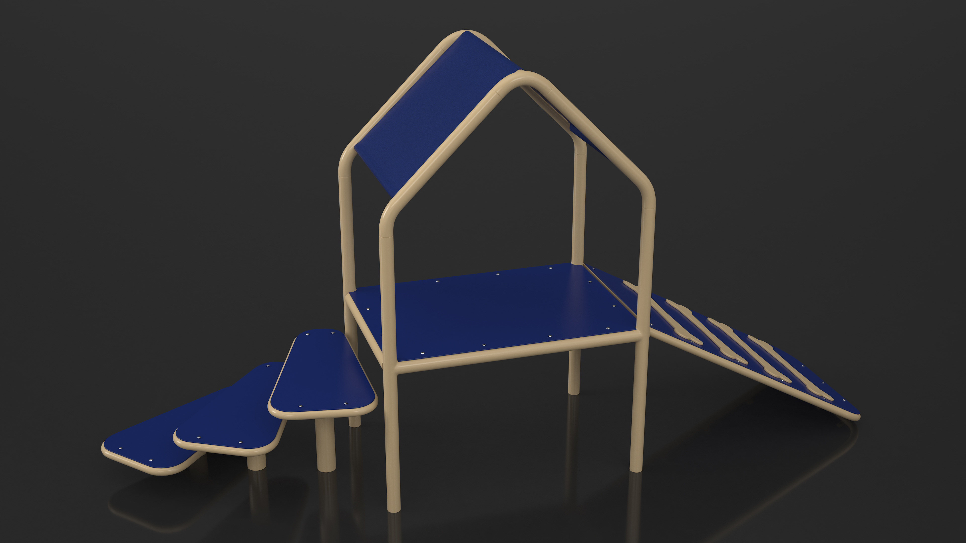 3D model Canine Condo for Dog Park Blue