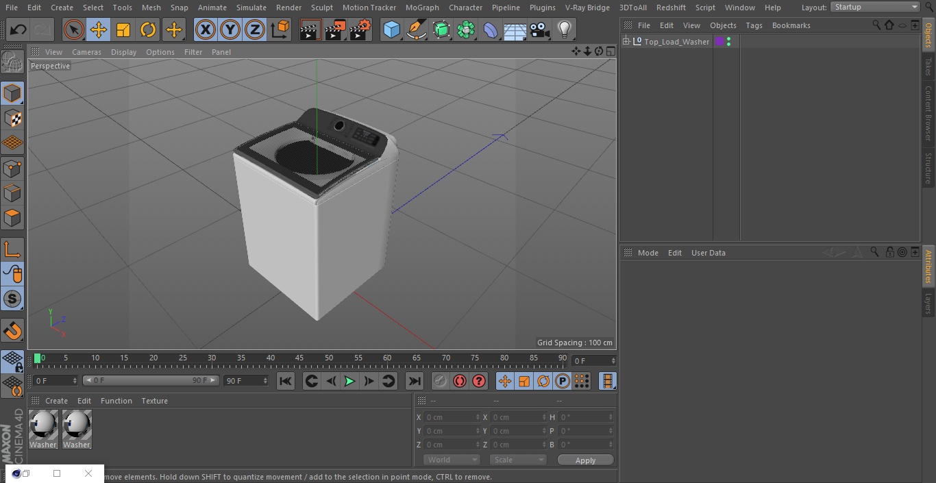 3D model Top Load Washer