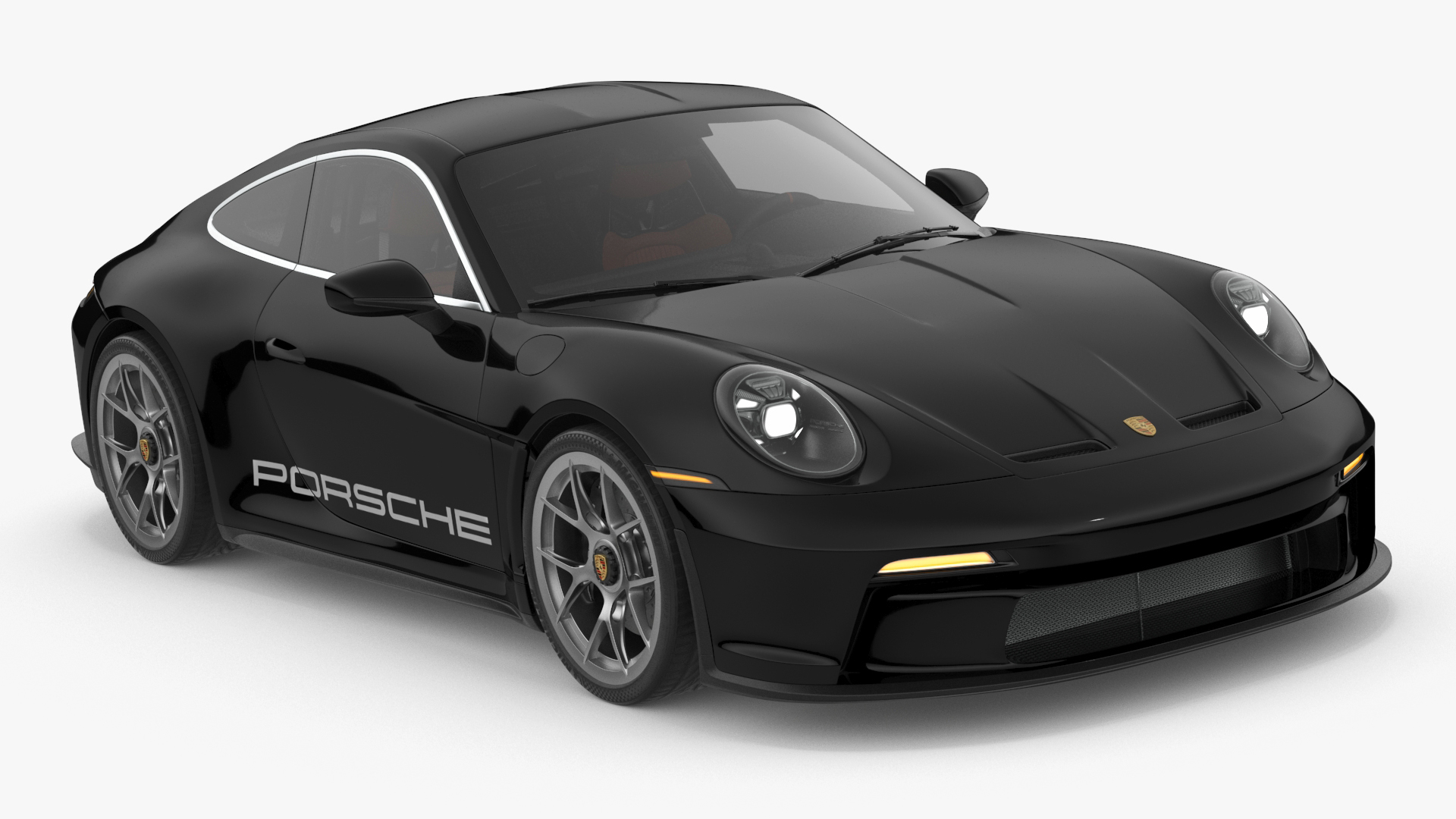 Sport Car Porsche 911 2024 Black 3D