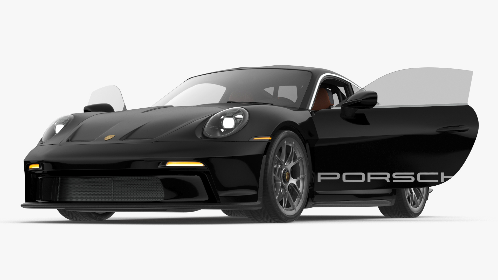 Sport Car Porsche 911 2024 Black 3D