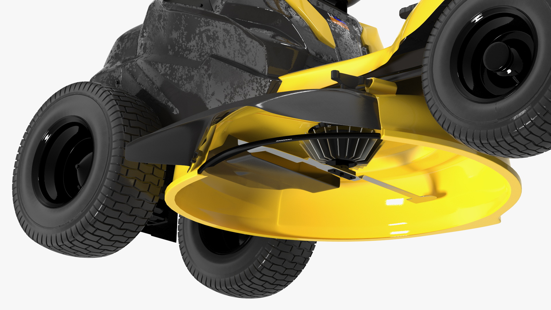 Electric Riding Lawn Mower Rigged for Cinema 4D 3D