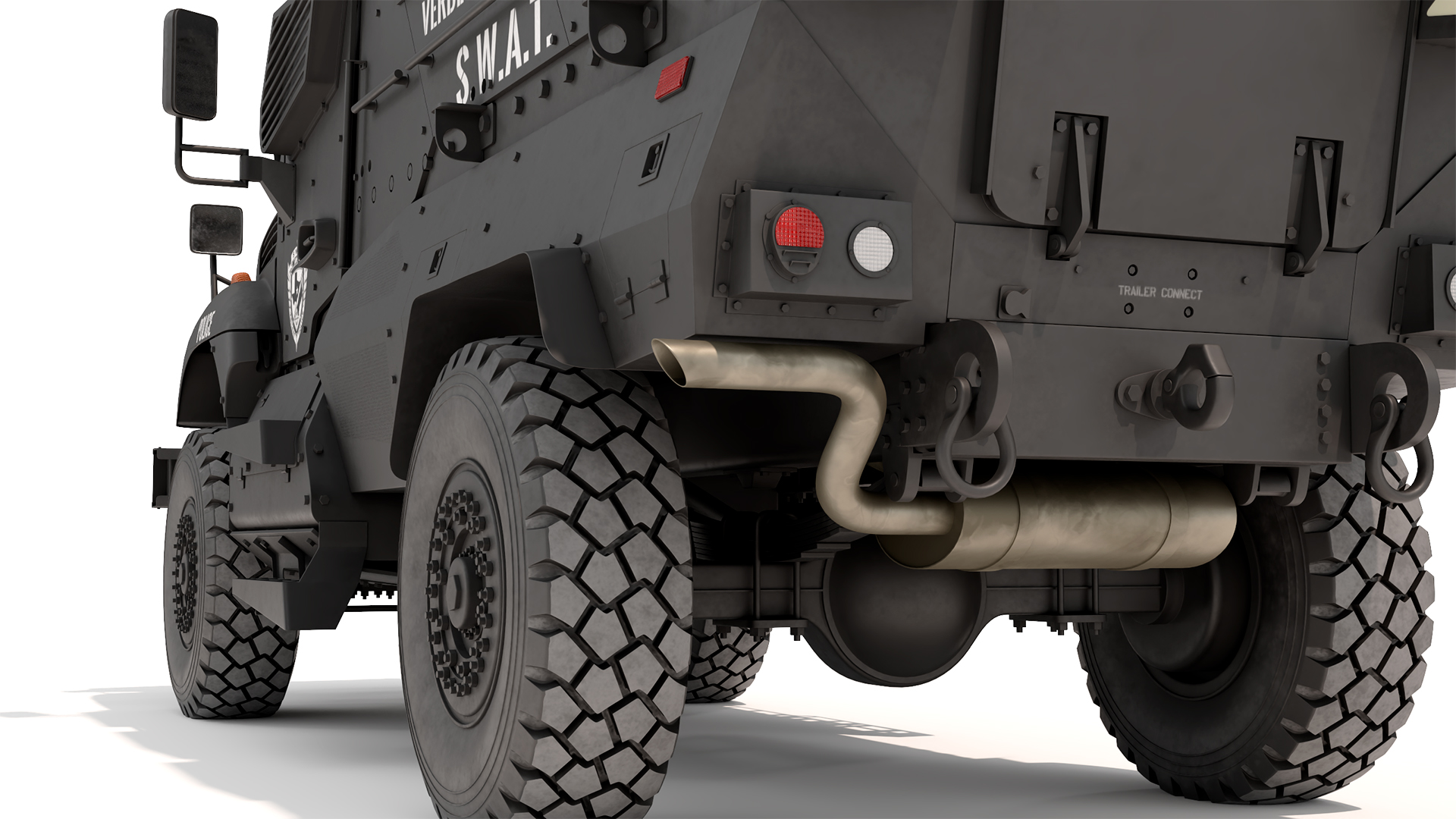 3D model SWAT Vehicle International MaxxPro Black