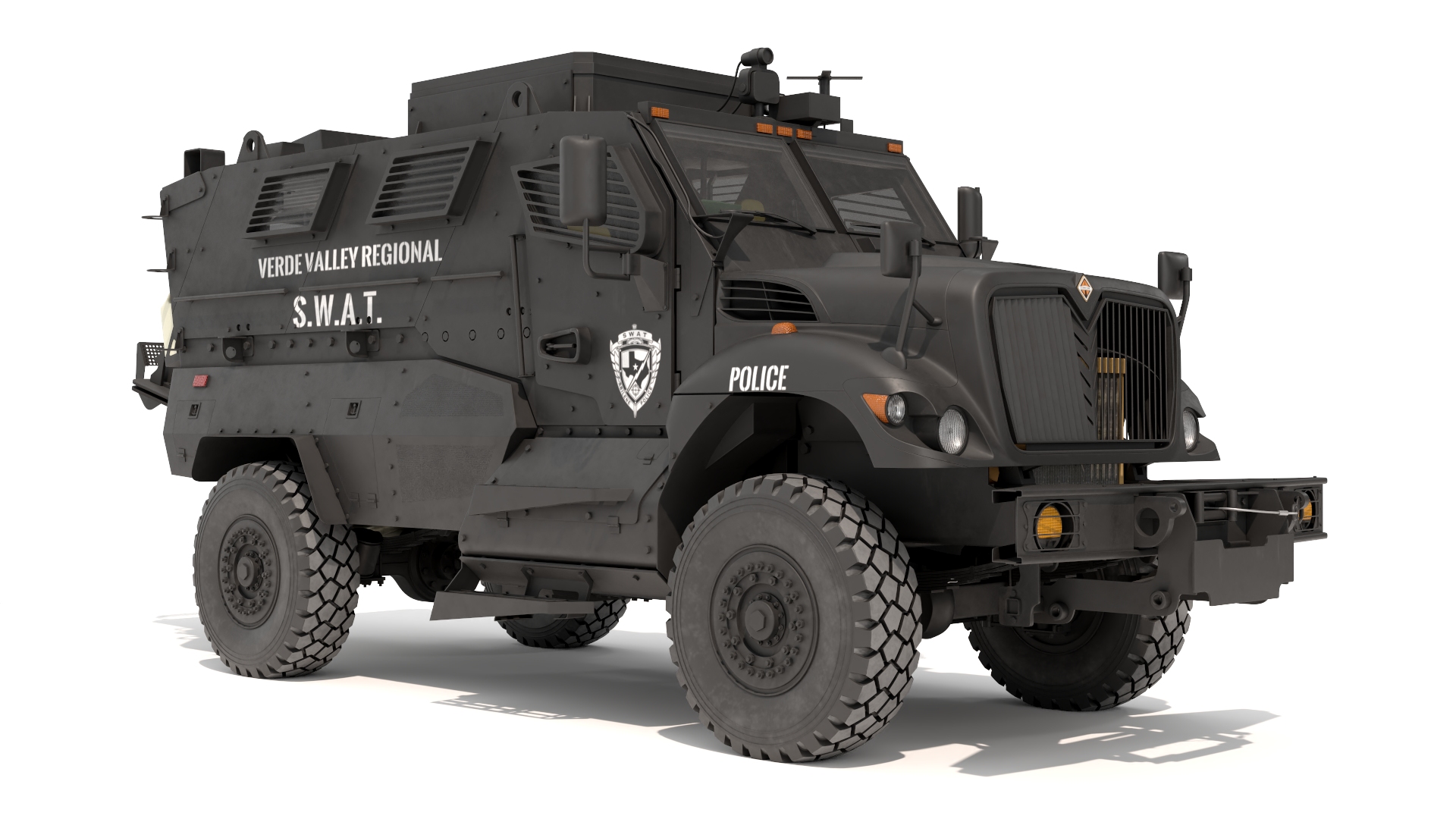 3D model SWAT Vehicle International MaxxPro Black