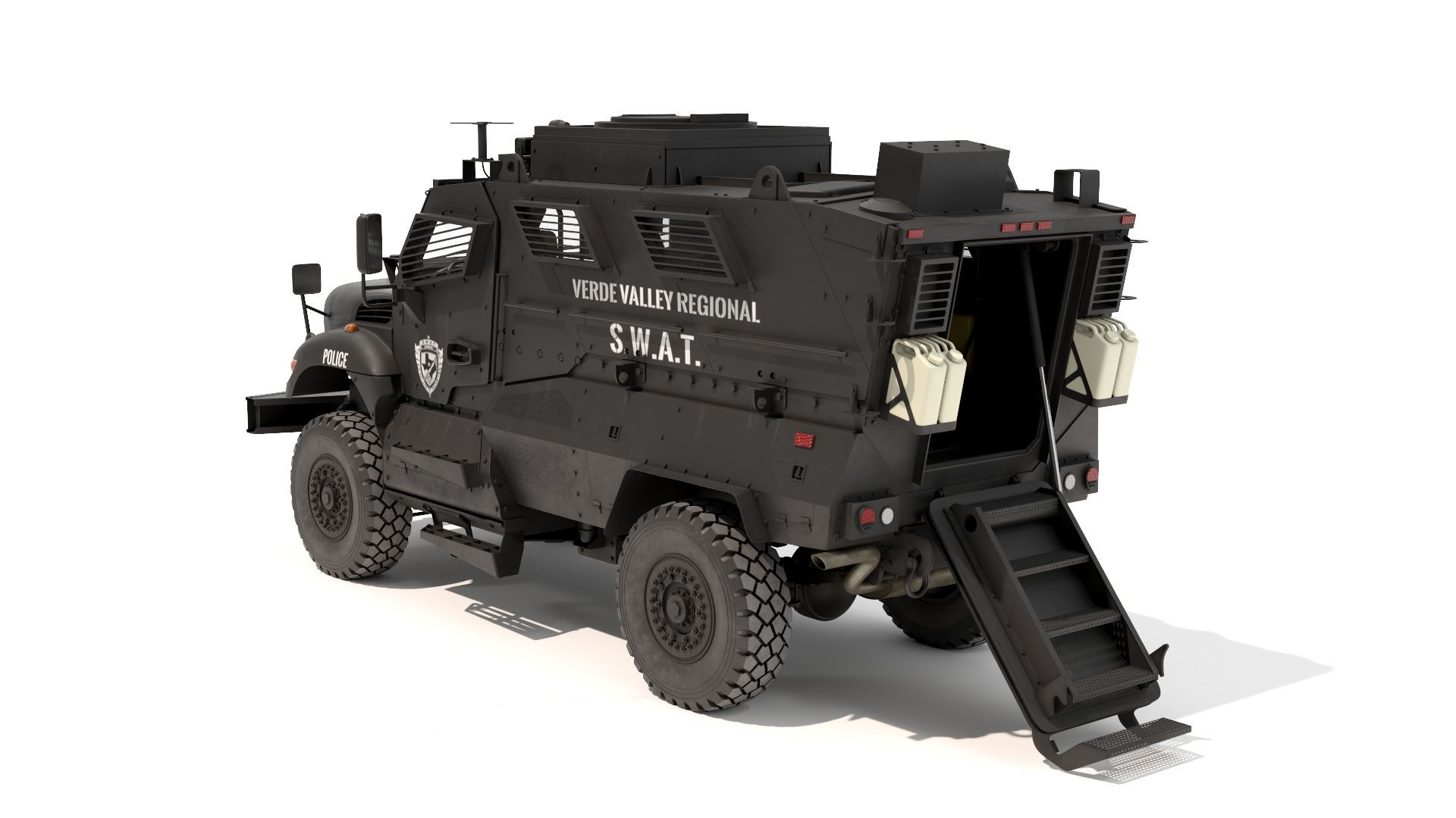 3D model SWAT Vehicle International MaxxPro Black