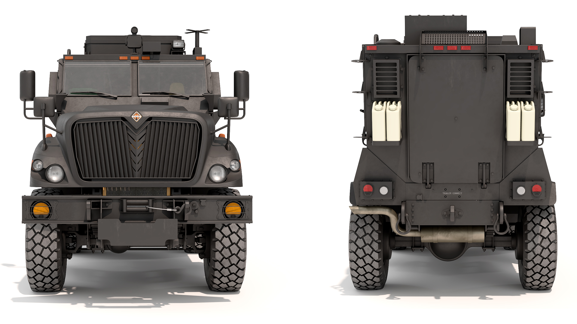 3D model SWAT Vehicle International MaxxPro Black