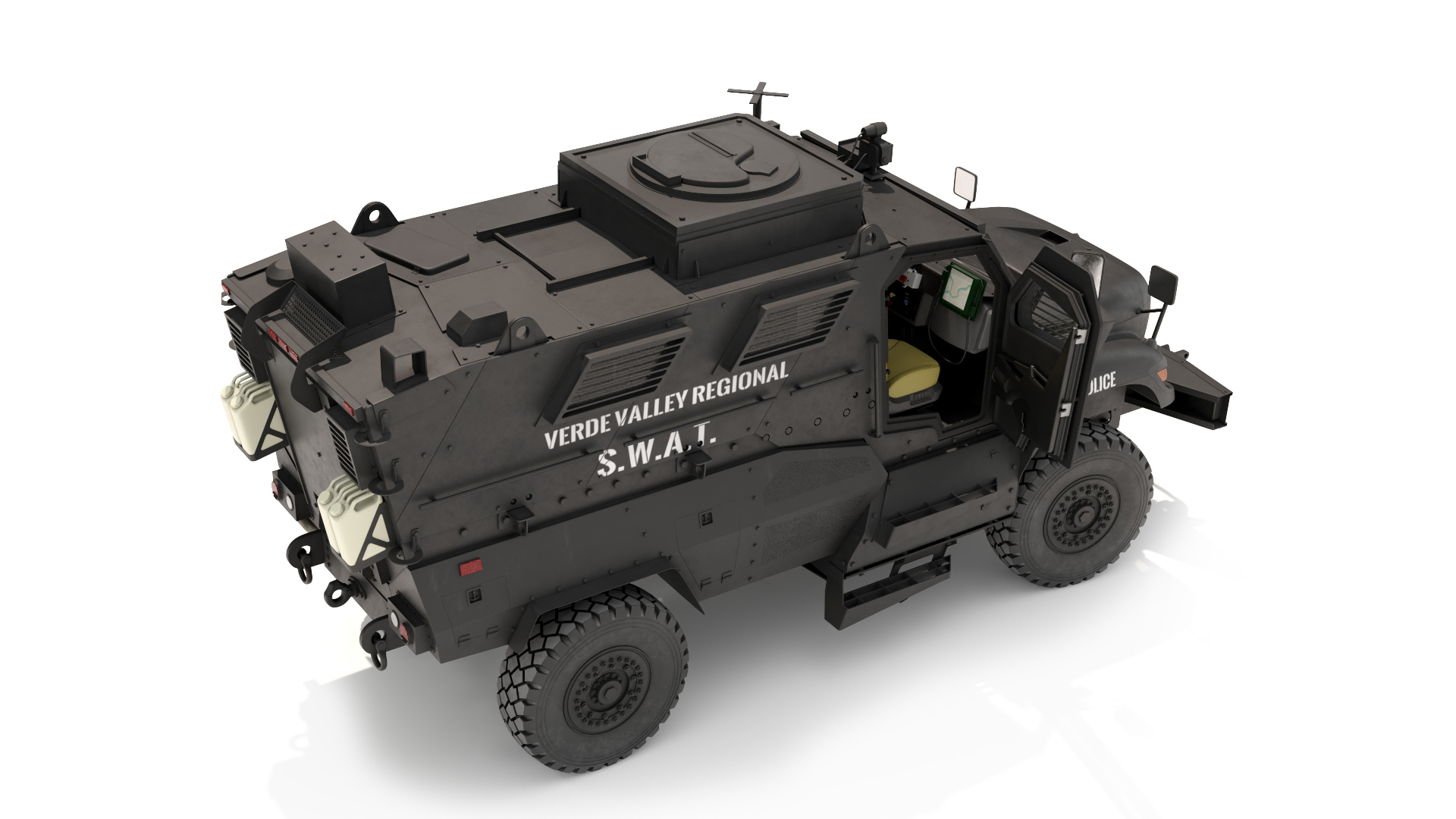 3D model SWAT Vehicle International MaxxPro Black