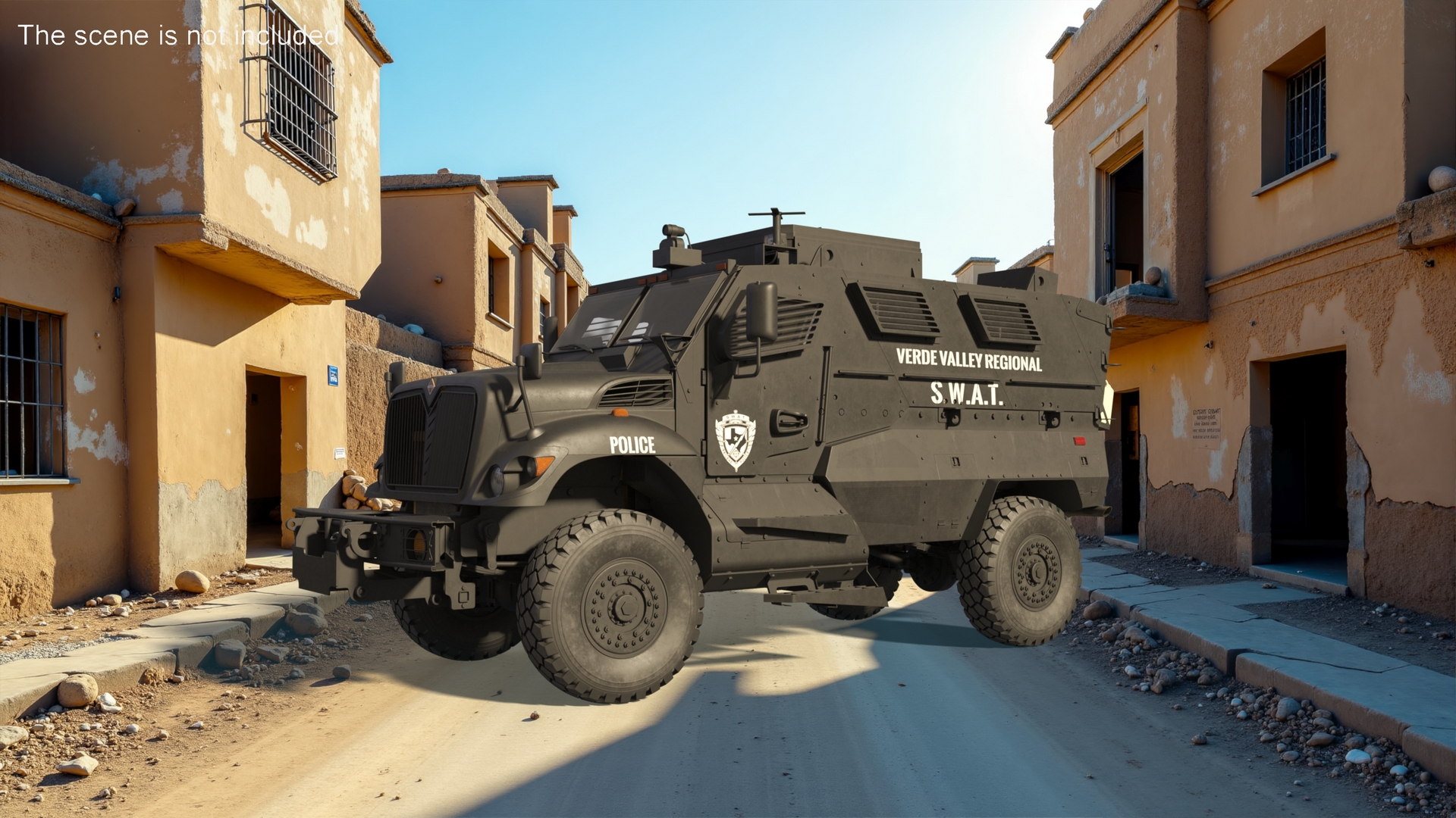 3D model SWAT Vehicle International MaxxPro Black