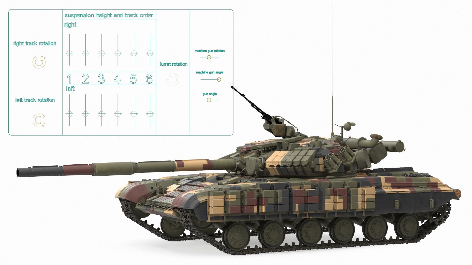 3D T64 BV Battle Tank Clean Rigged