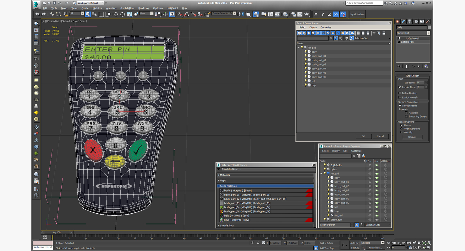 Pin Pad 3D model