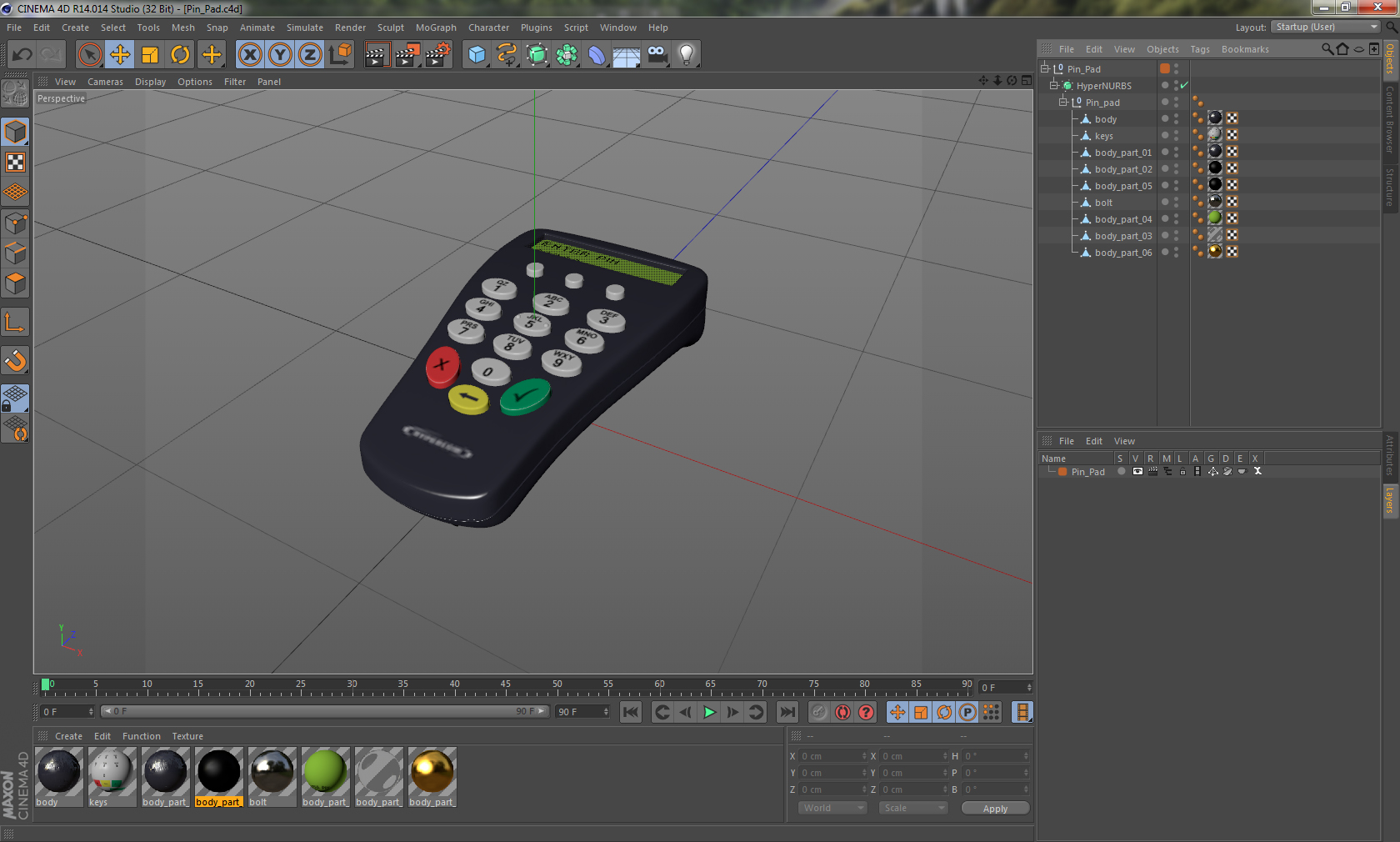 Pin Pad 3D model