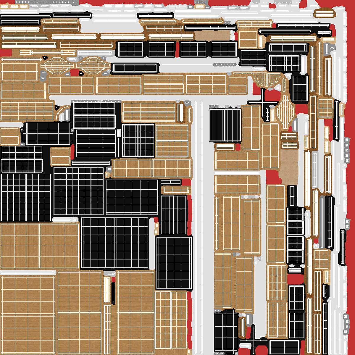 3D model Interior Empty Market Natural Foods