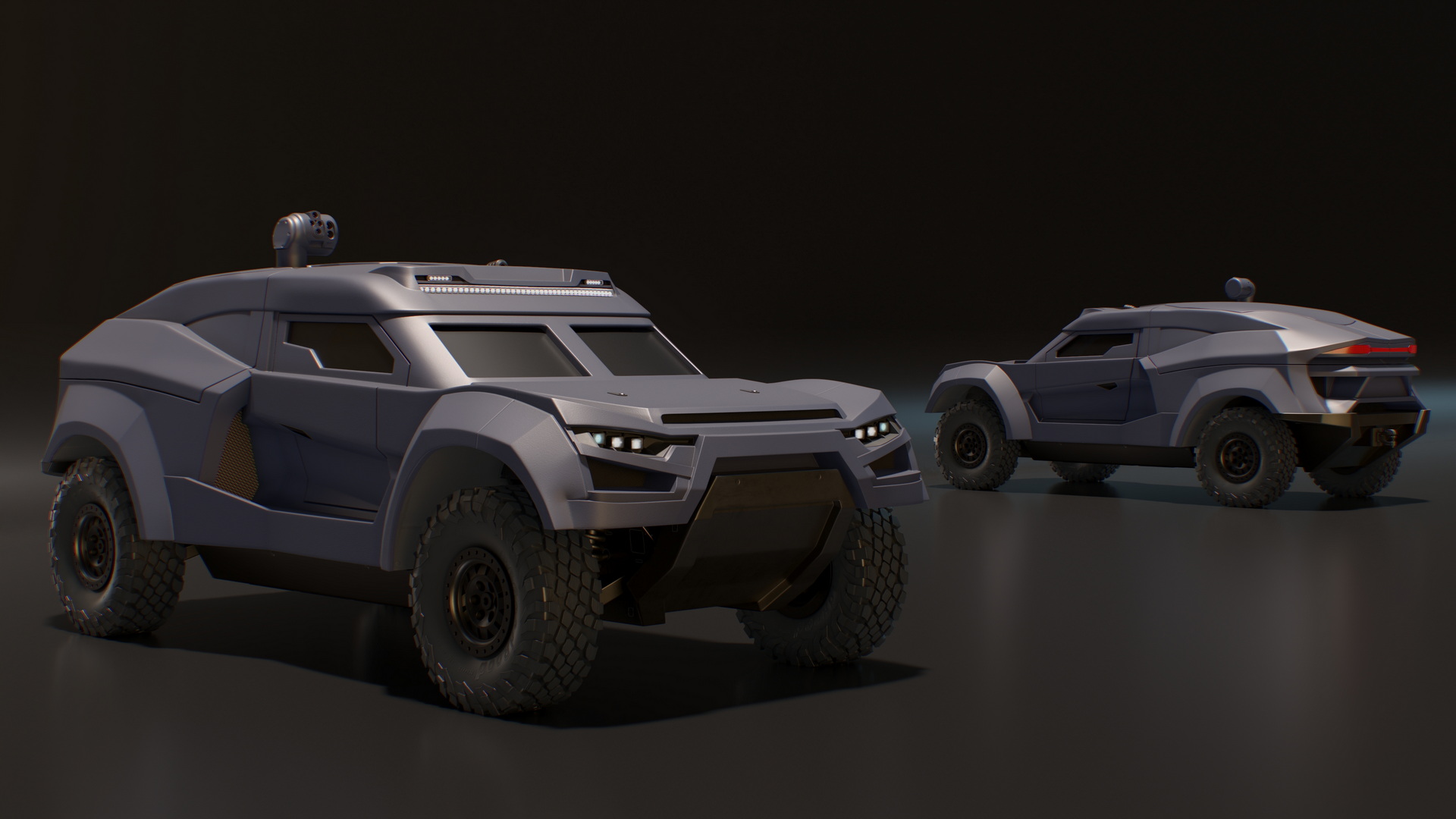 3D Armored Tactical Ground Interceptor Vehicle model