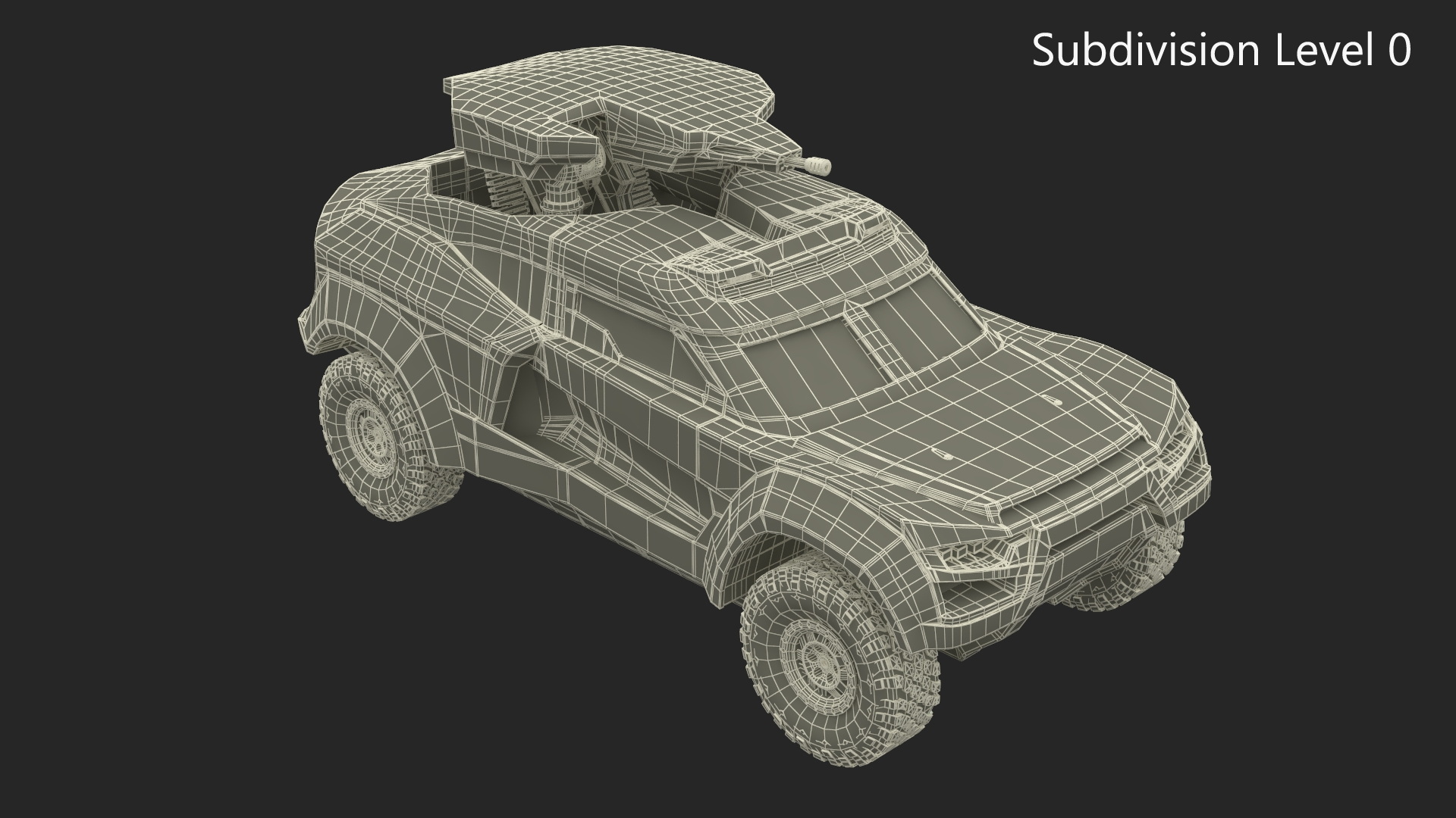 3D Armored Tactical Ground Interceptor Vehicle model