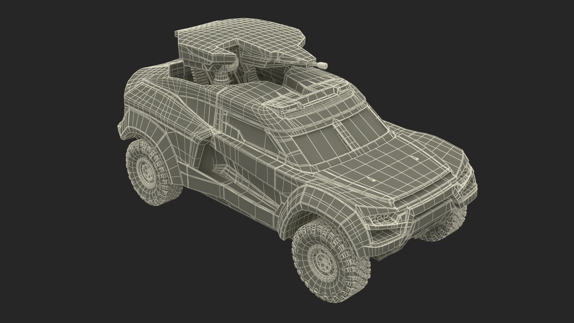 3D Armored Tactical Ground Interceptor Vehicle model