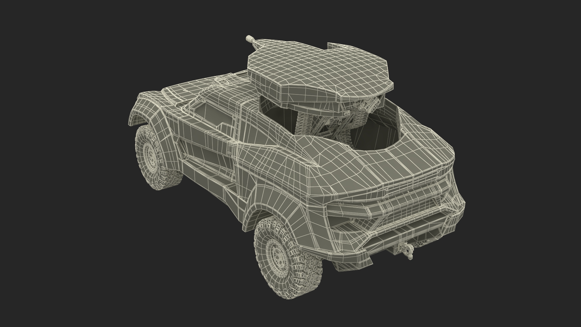 3D Armored Tactical Ground Interceptor Vehicle model