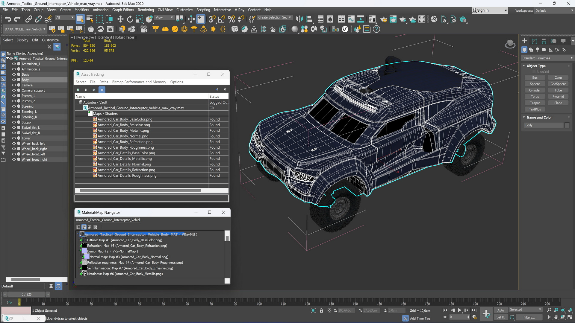 3D Armored Tactical Ground Interceptor Vehicle model