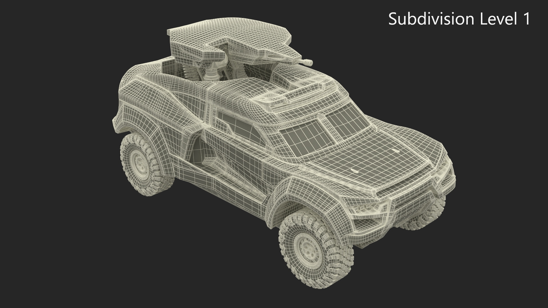 3D Armored Tactical Ground Interceptor Vehicle model