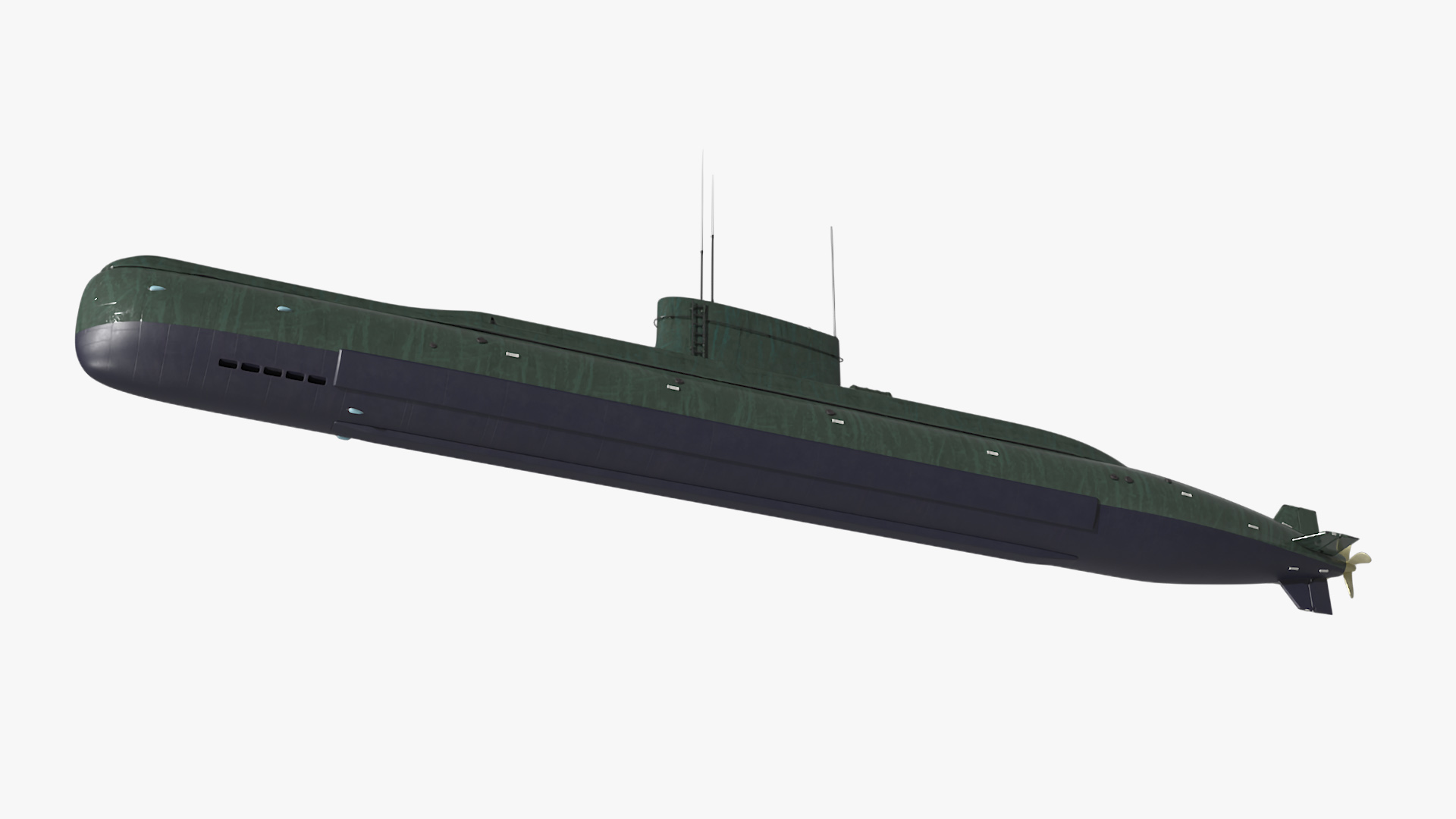 Military Semi Heavy Submarine 3D model