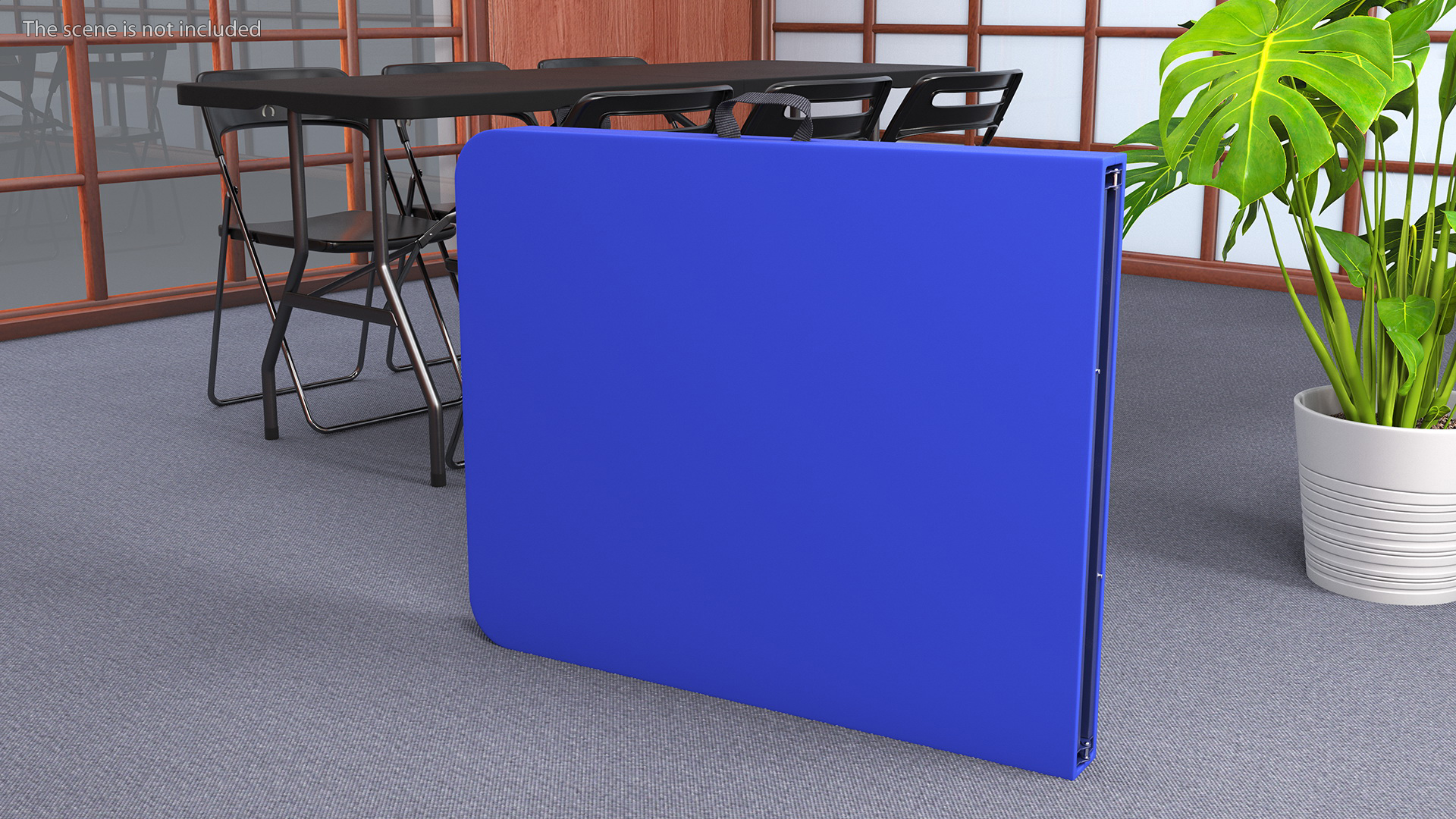 3D model Plastic Folded Table Blue