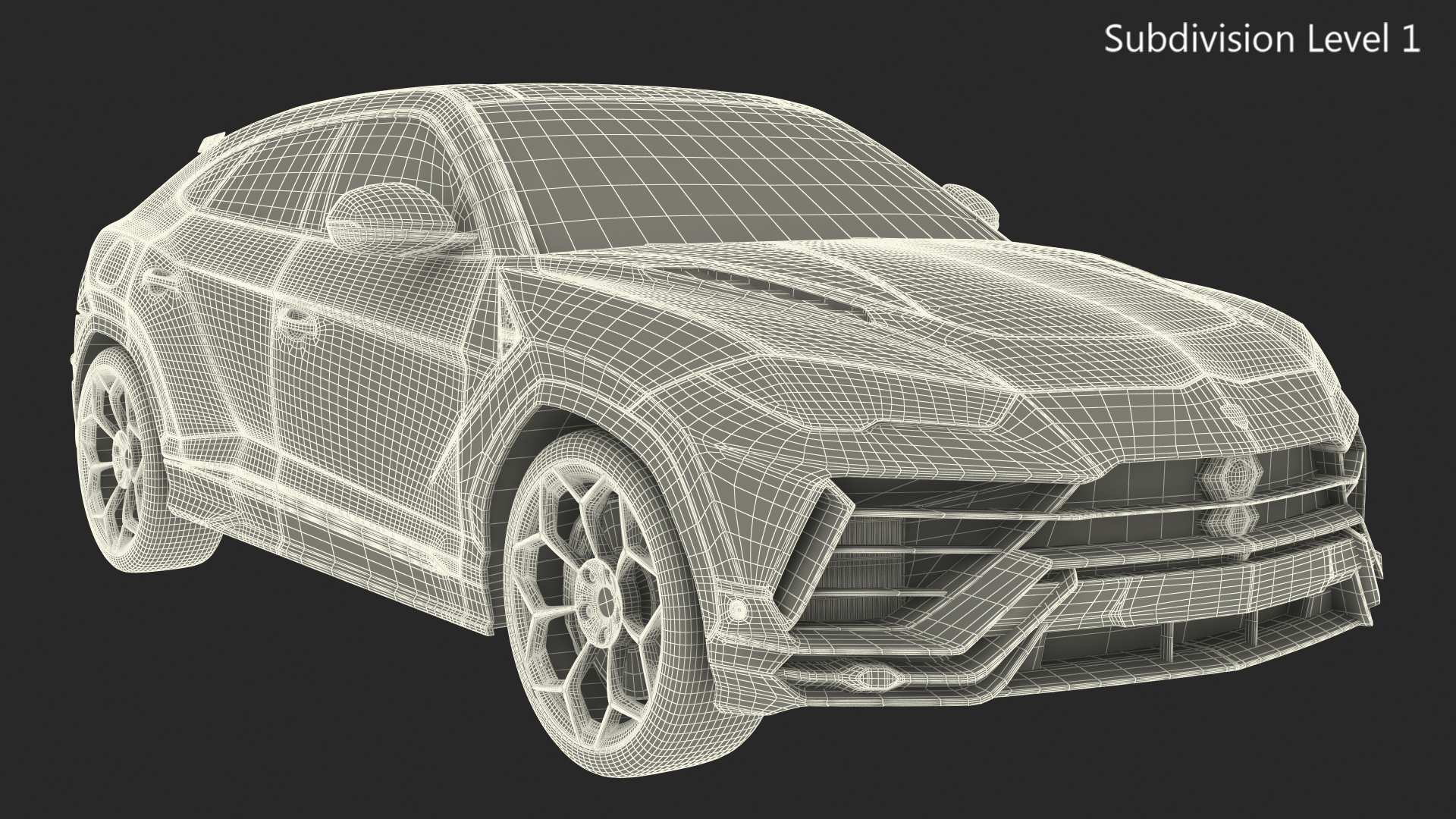 Lamborghini Urus Performante SUV Rigged 3D model