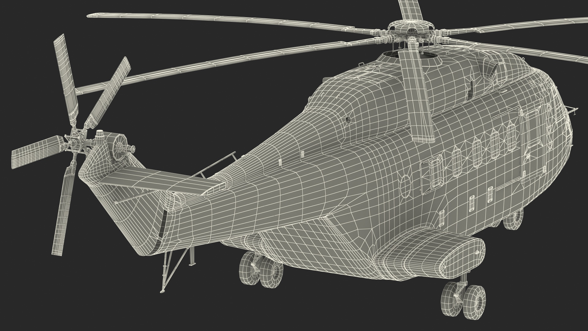 Avicopter AC313 Civilian Helicopter Rigged 3D