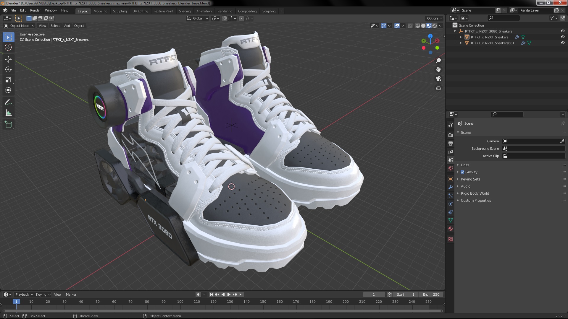 3D RTFKT x NZXT 3080 Sneakers