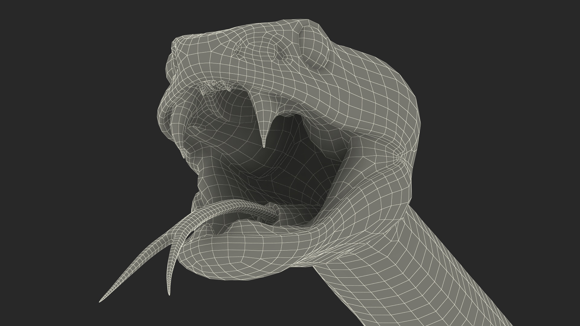 3D model Viper Green Trimeresurus Rigged for Cinema 4D