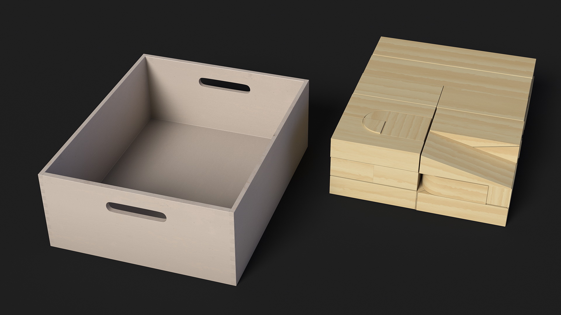 3D model Wooden Constructor in Box