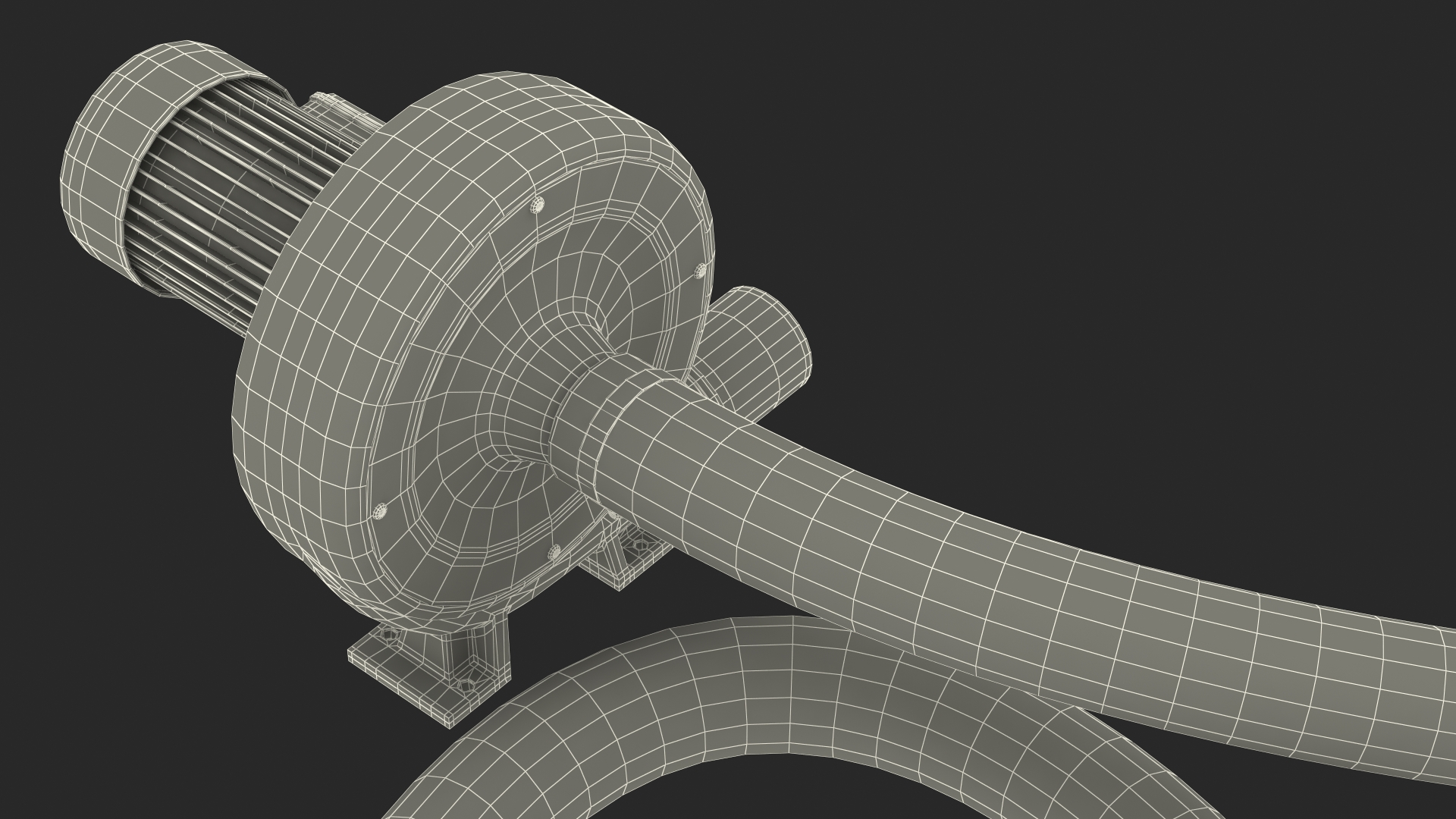 Exhaust Fume Extraction System Single Duct Rigged 3D model