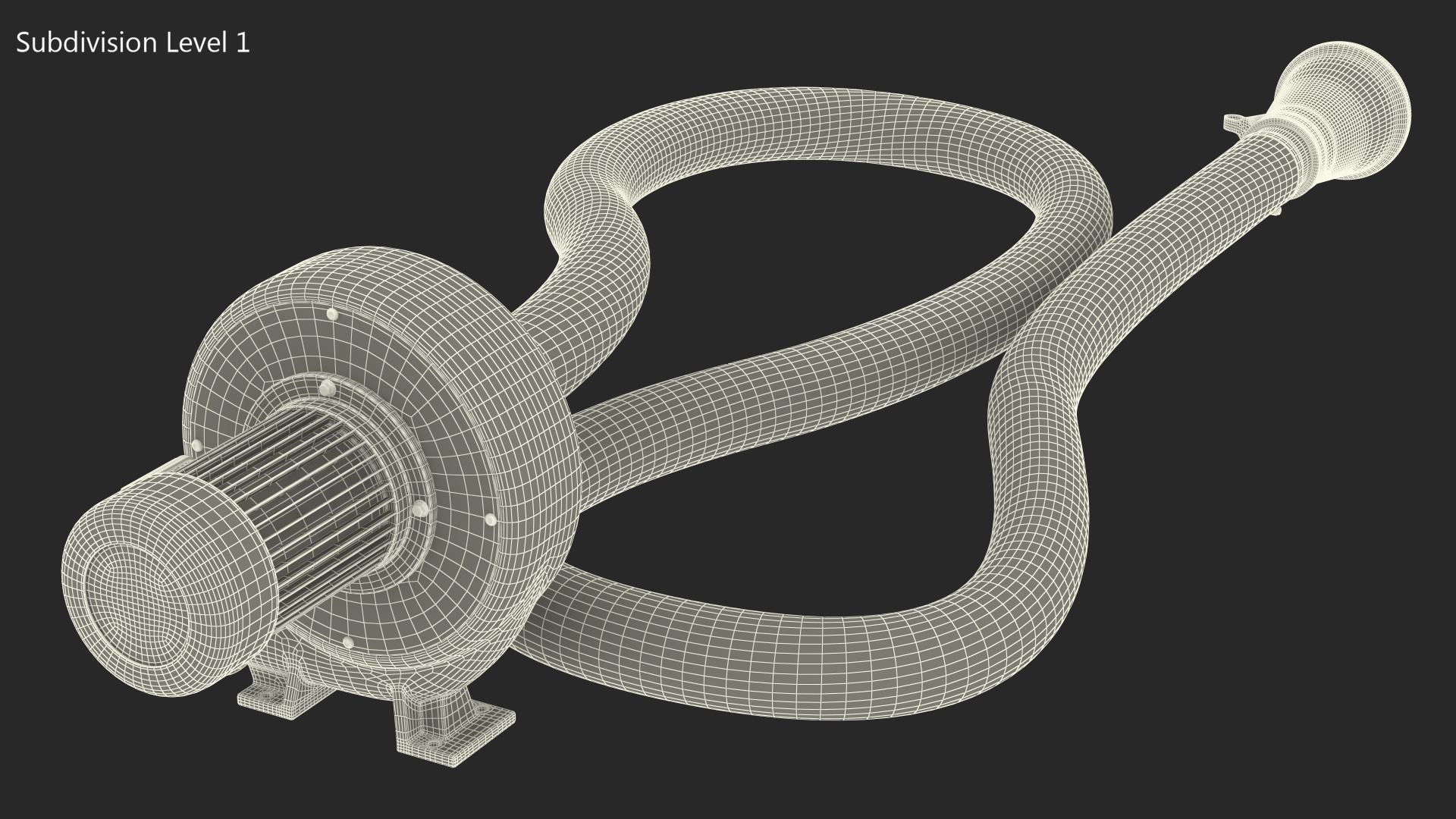 Exhaust Fume Extraction System Single Duct Rigged 3D model