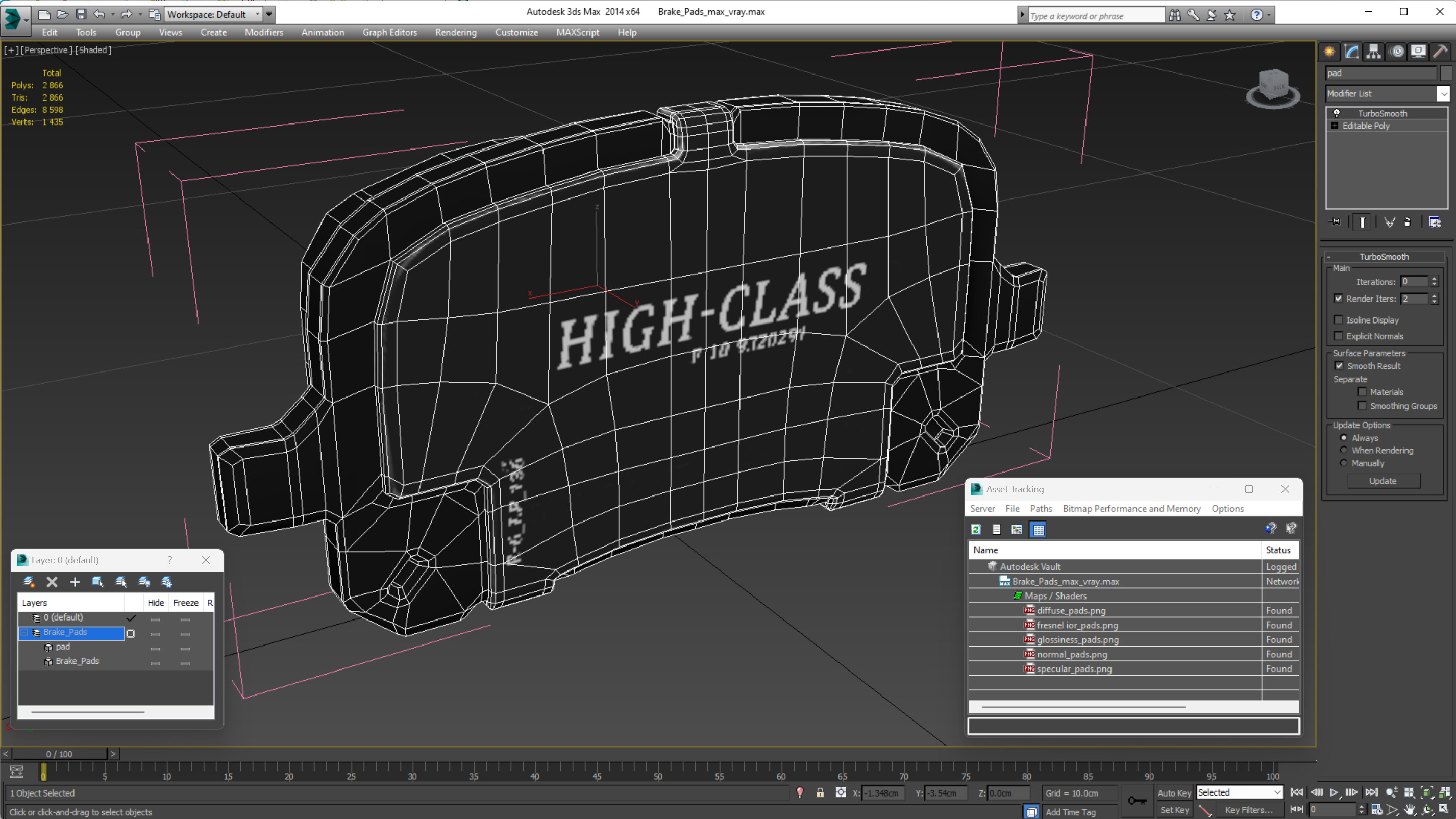 3D model Brake Pads