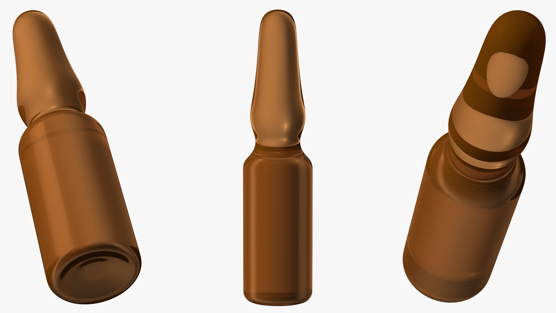 3D Medical Brown Ampoule