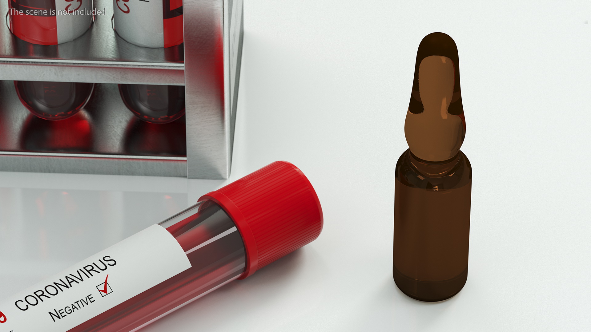 3D Medical Brown Ampoule