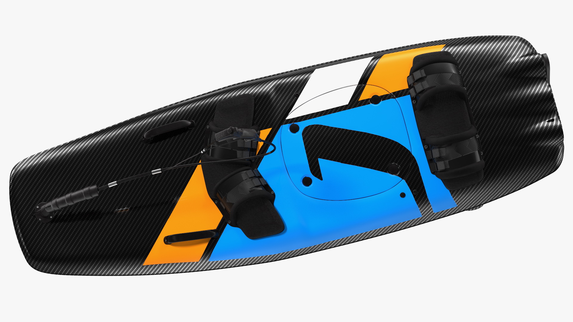 Motorised Carbon Fiber Surfboard Blue 3D