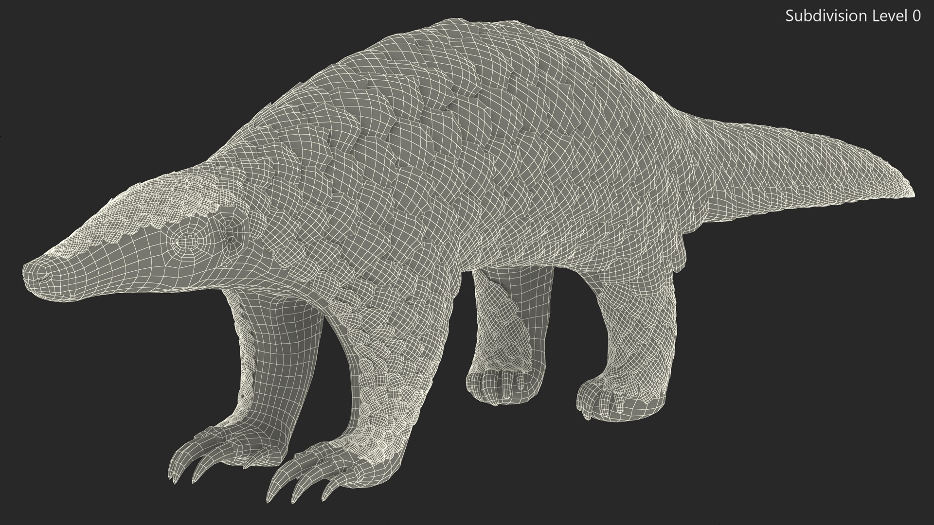 3D model Pangolin Rigged