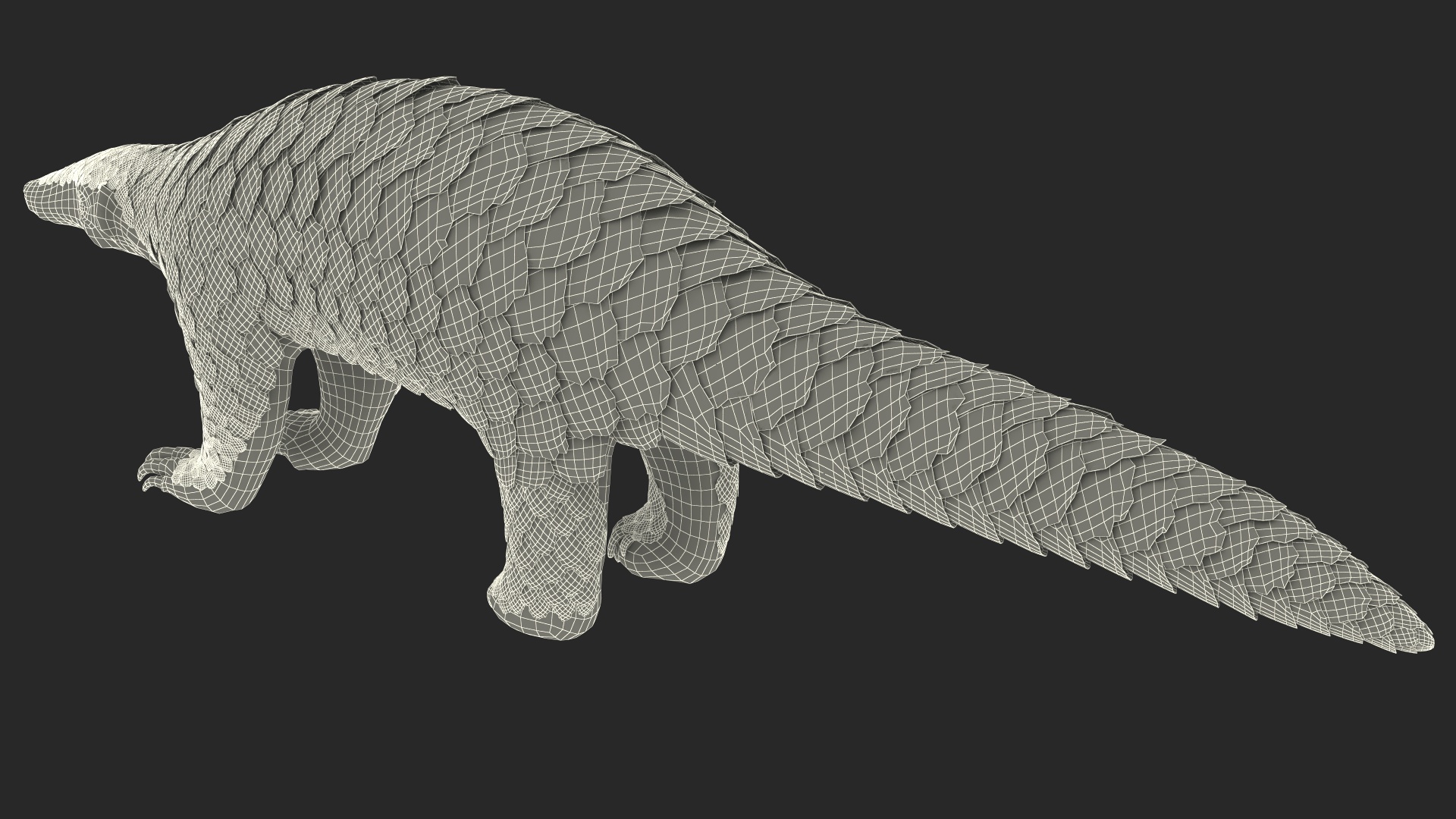 3D model Pangolin Rigged