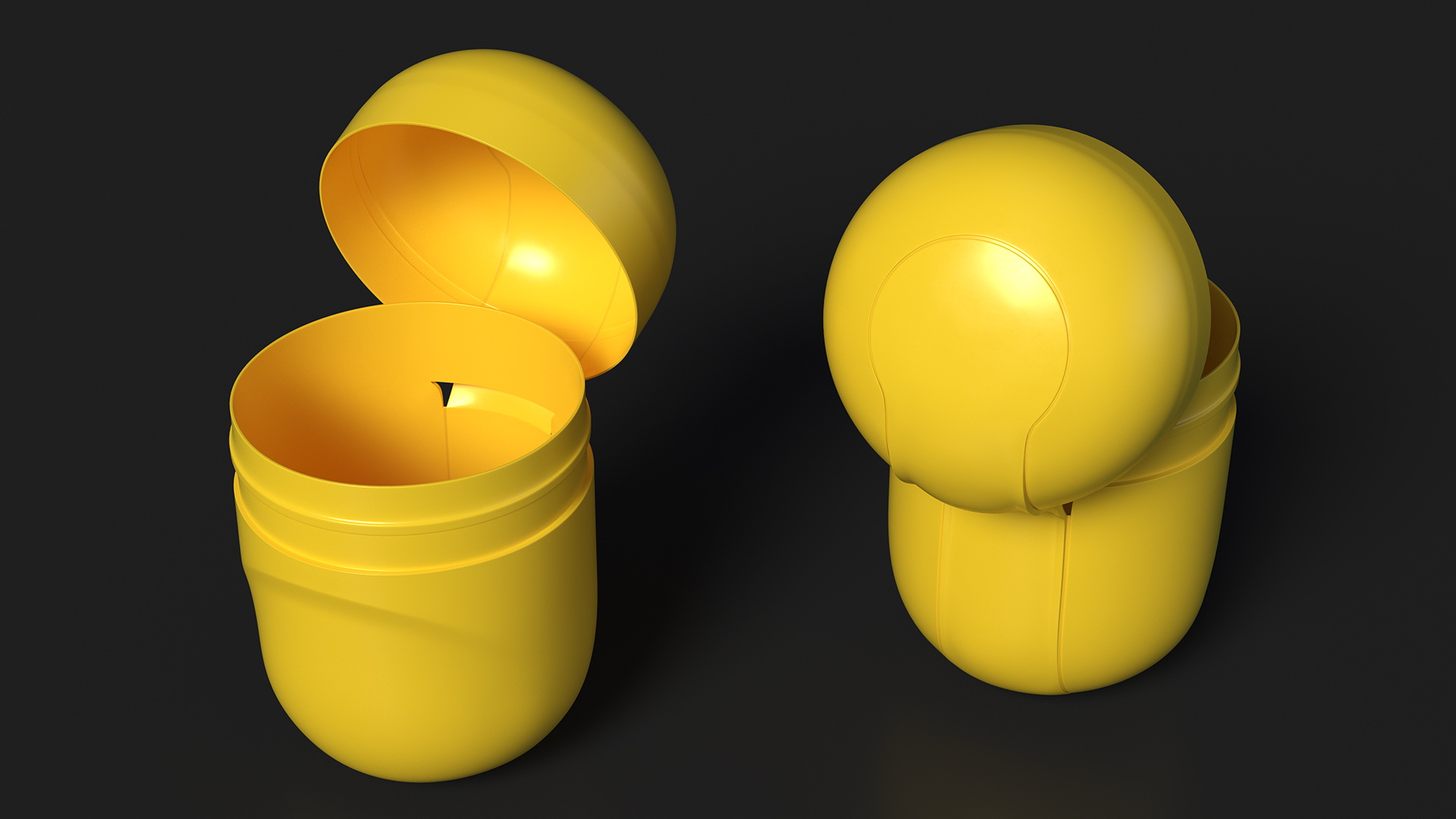 Light Open Kinder Egg Plastic Container 3D model