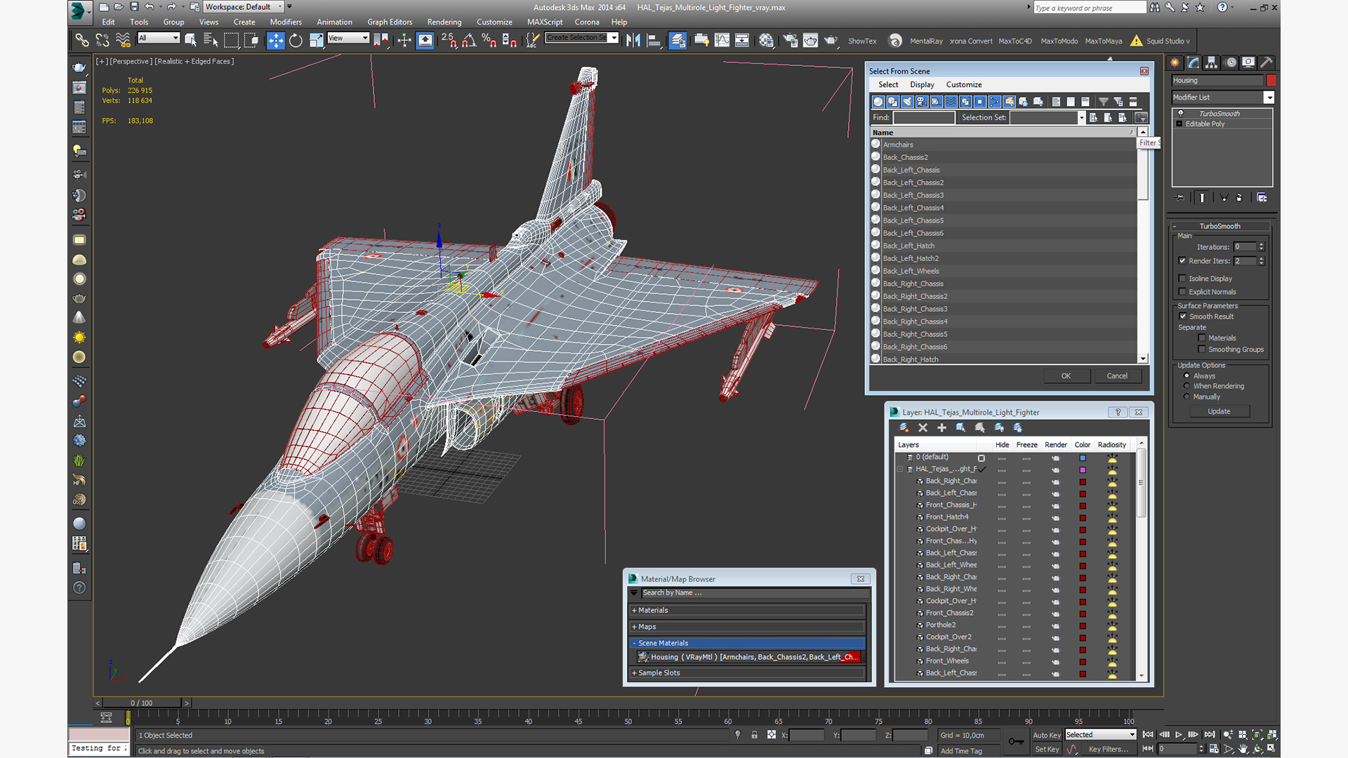 3D HAL Tejas Multirole Light Fighter model