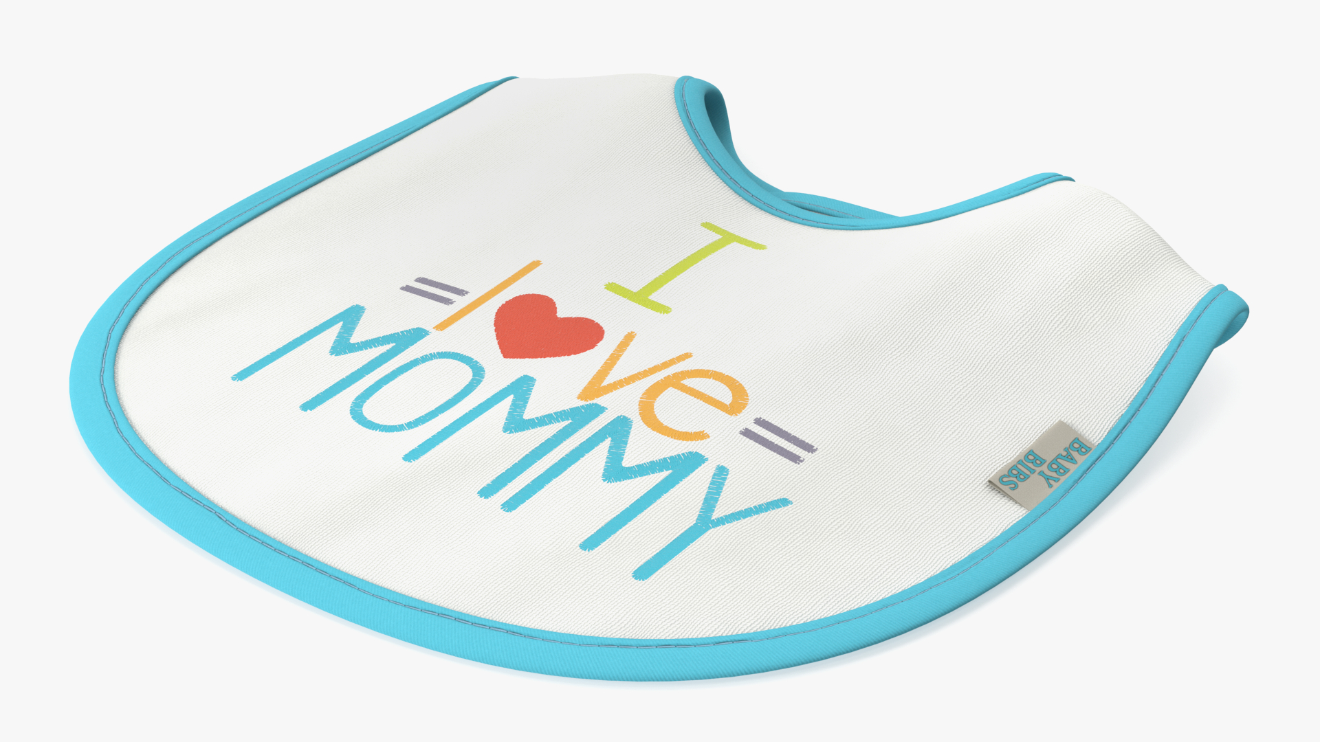 3D I Love Mommy Baby Bib