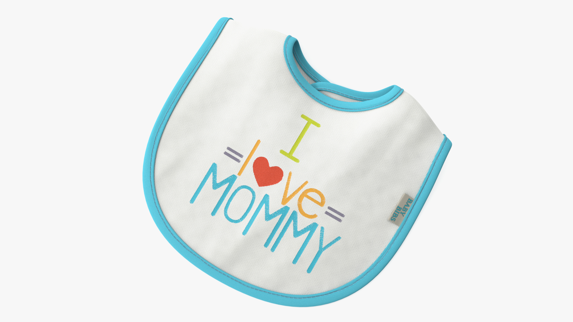 3D I Love Mommy Baby Bib