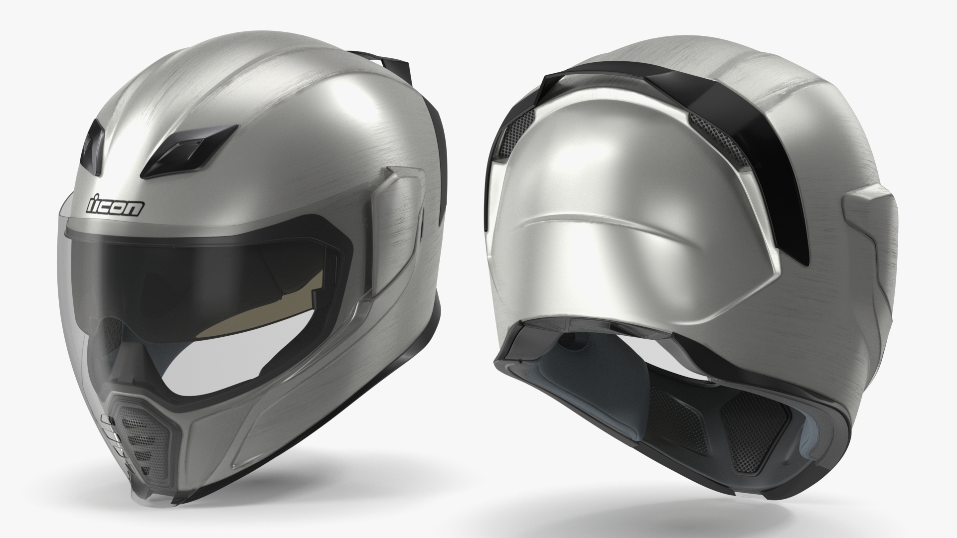 3D Full Face Motorcycle Helmet Icon Airflite Quicksilver model