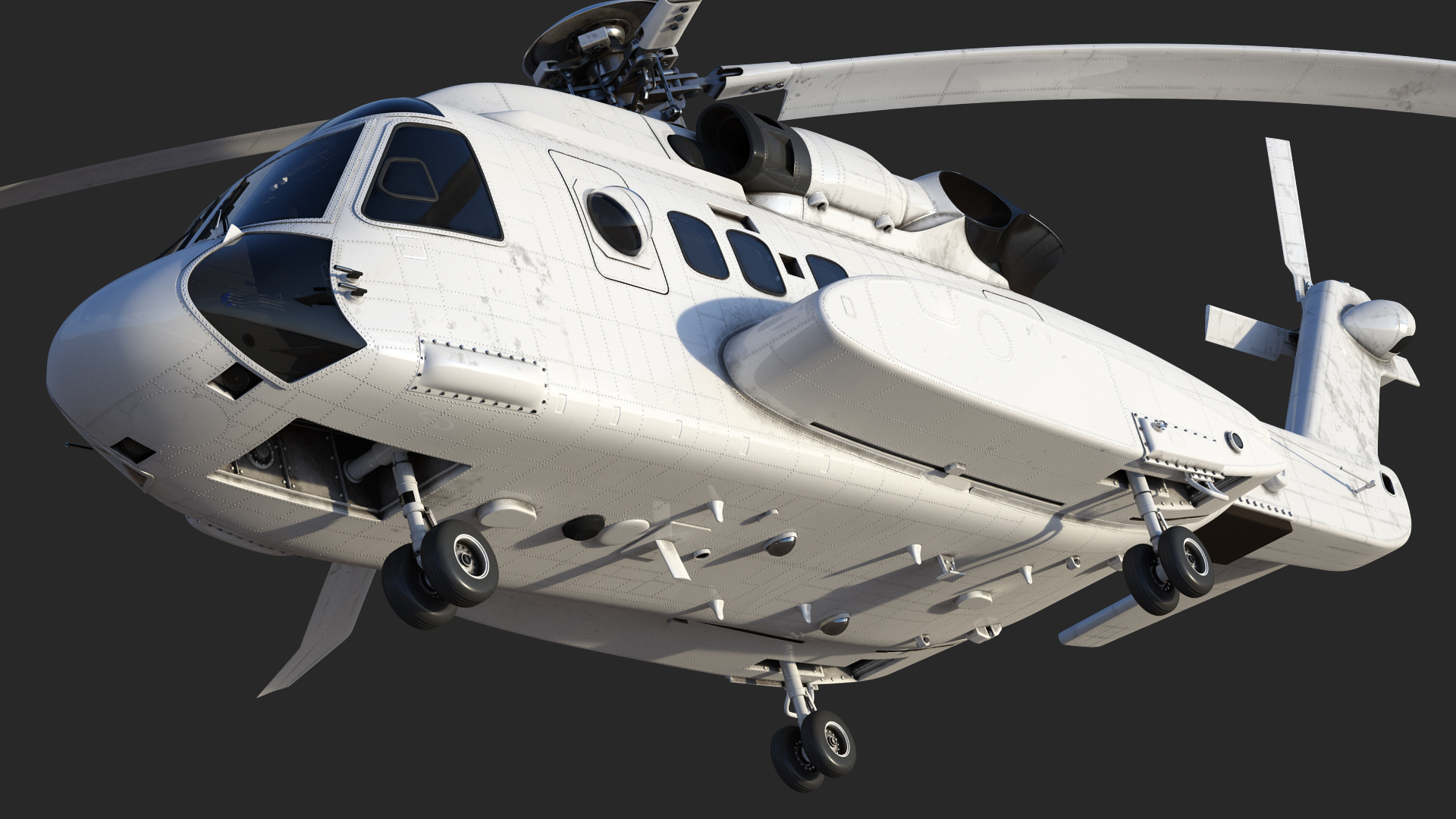 3D Civil Helicopter Generic Rigged