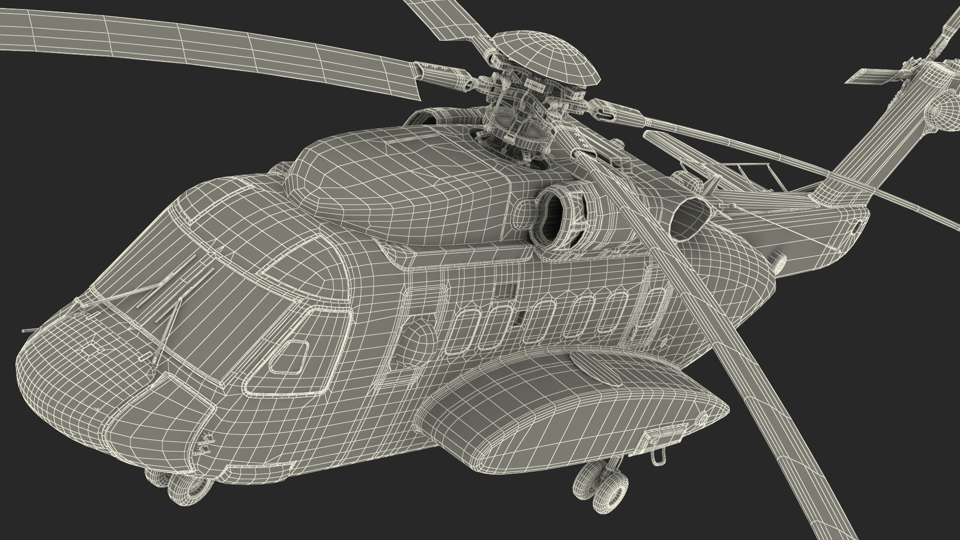 3D Civil Helicopter Generic Rigged