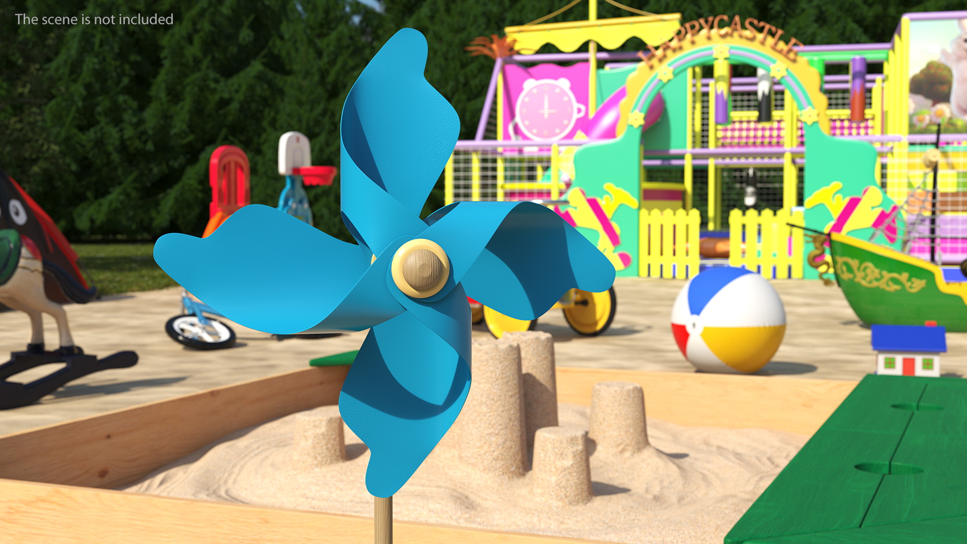 3D Pinwheel Blue model