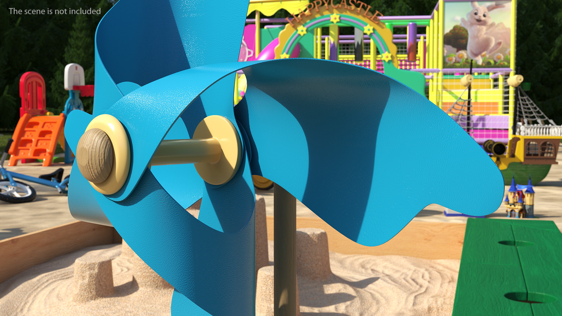 3D Pinwheel Blue model