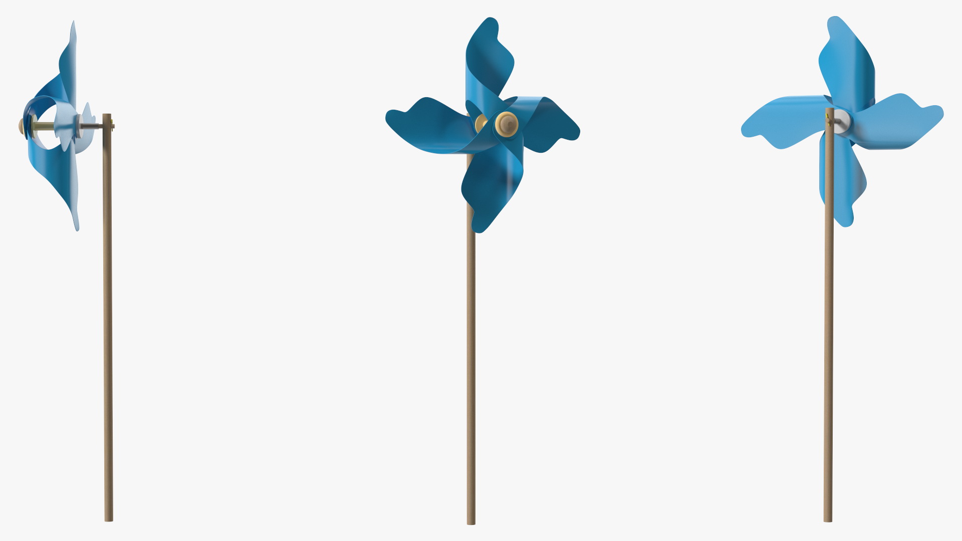 3D Pinwheel Blue model